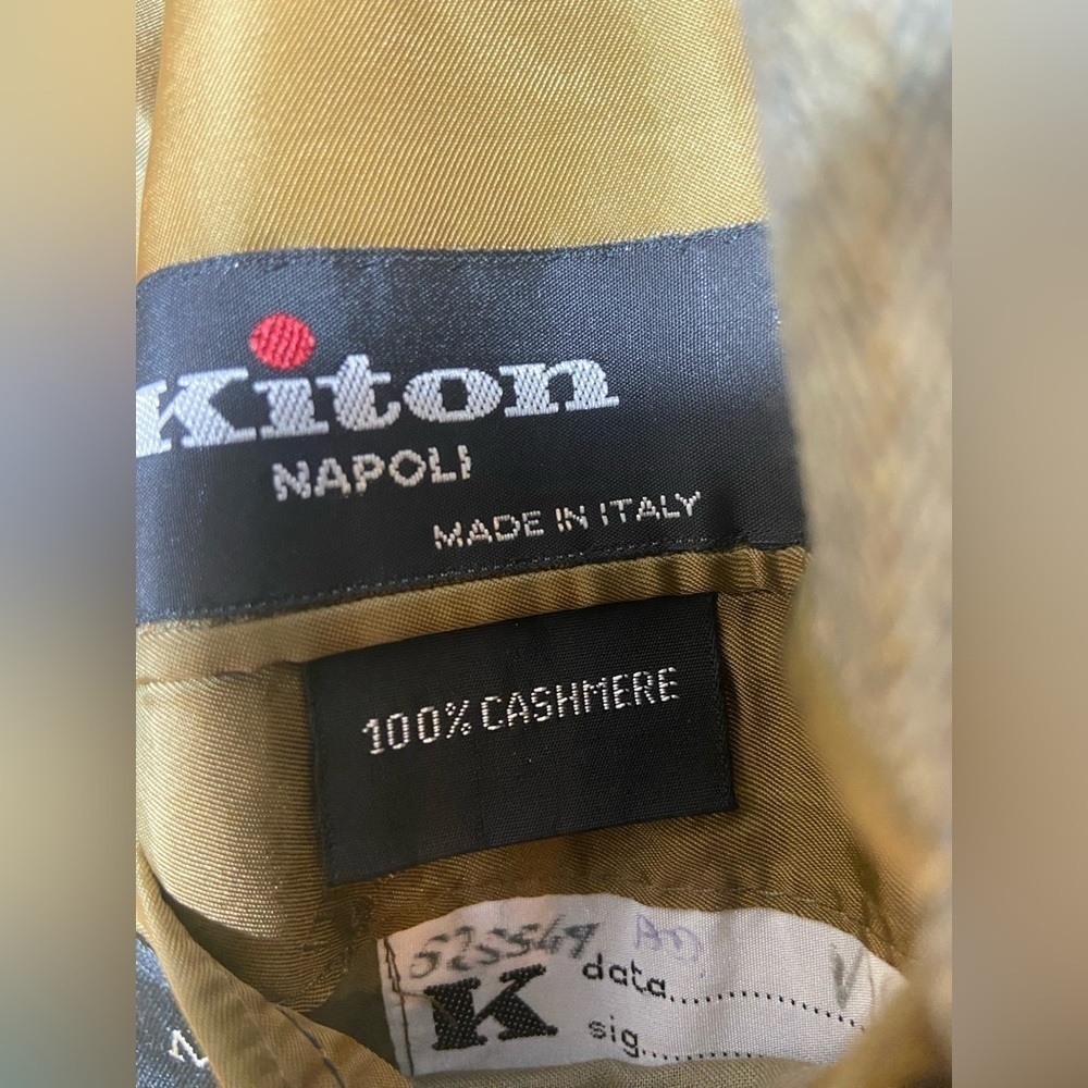 KITON Mitchells 100% Cashmere Men's Napoli Blazer 44 US UK 54 Sport Coat - Picture 9 of 13
